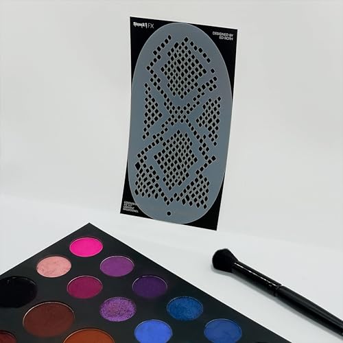 Snakeskin Eye Makeup Stencil - Reptile Pattern Halloween Cosplay Face Paint - Variation: Snakeskin