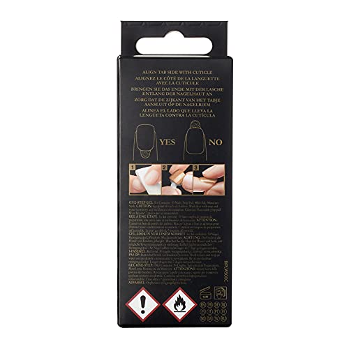 Black Short Length Press-On Nails Manicure Kit with Rhinestone Accents - Lavish