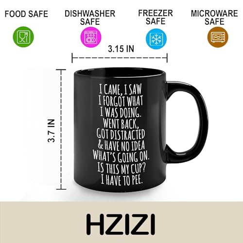 I Came I Saw I Forgot What I Was Doing Funny Coffee Mug - Black 11oz