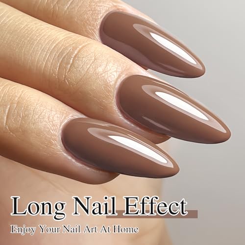 Gray Brown Double Rhythm 15ML Gel Nail Polish - Same Color, Soak Off, Long-Lasting, Salons & DIY