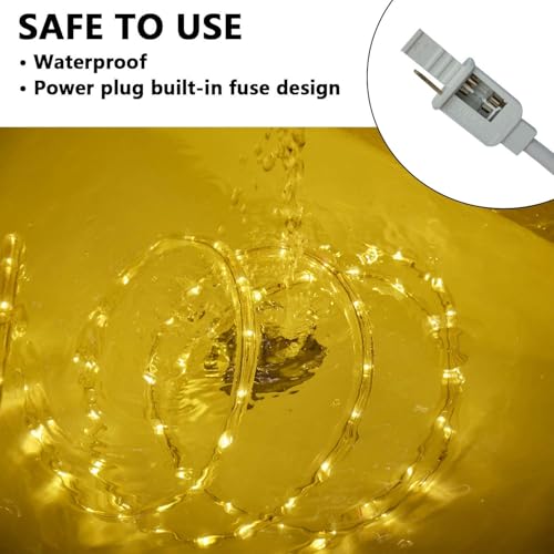 Outdoor 25FT LED Rope Lights Warm White Waterproof Flexible Decoration