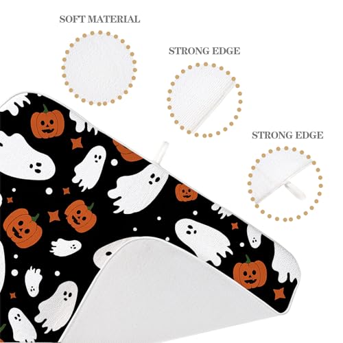 Halloween Dish Drying Mat 18x24 Inches Ghost Pumpkin Fall Kitchen Decor - Variation of THIS listing