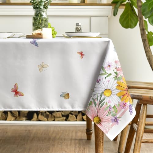 Rectangle Tablecloth 60x120 Inch - Colorful Daisy Yellow, Outdoor & Indoor