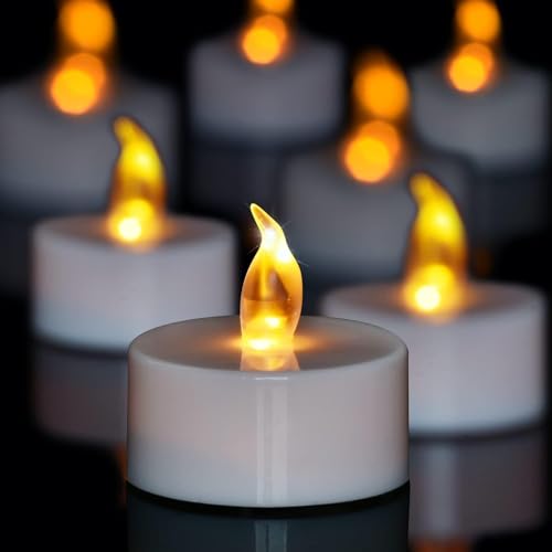 Battery Operated Tea Lights Candles 400 Pack Flickering LED Flameless Warm Yellow