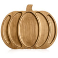 Walnut Pumpkin Charcuterie Board Wooden Fall Serving Platter Tray for Snacks and Cheese