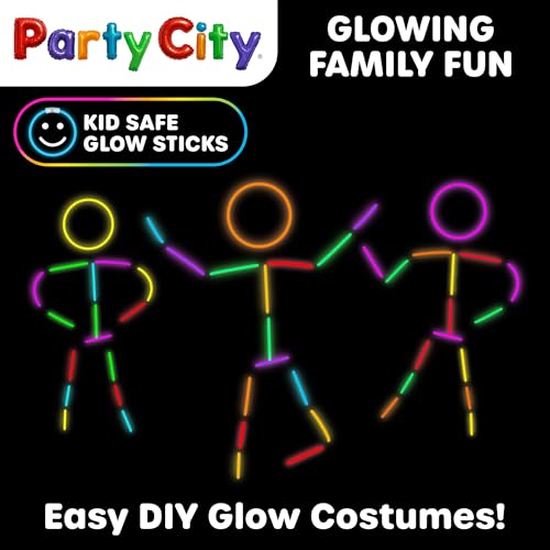 500 8-Inch Neon Glow Sticks Bulk Party Pack with Connectors for Kids & Adults - Bright Neon Party Supplies