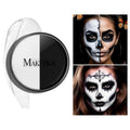 Face & Body Paint Set - 15 Black and White Water Activated Makeup for Halloween & Cosplay
