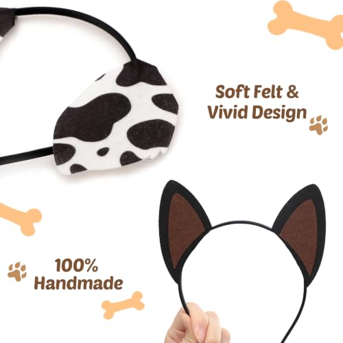15-Pack Puppy Dog Ear Headbands for Kids & Adults Birthday Party