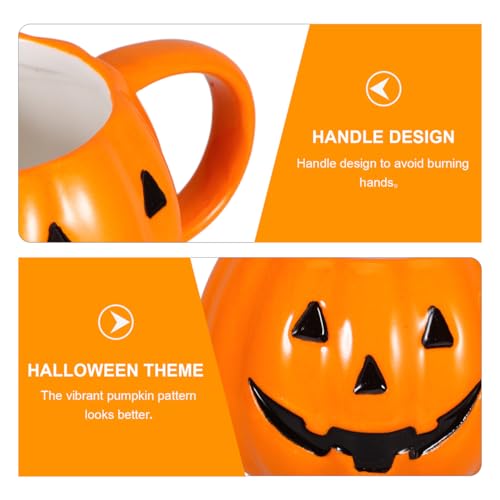 Halloween Pumpkin Mug 12 Oz Ceramic Coffee Cup - Festive Fall Drinkware
