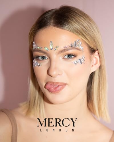 Sparkly Crystal Face Jewel Headpiece for Halloween & Festivals - Pretty Costume Accessory