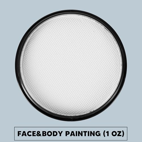 Waterproof White Face & Body Paint - Halloween Makeup, SFX, Cosplay, 1 Oz - Creations