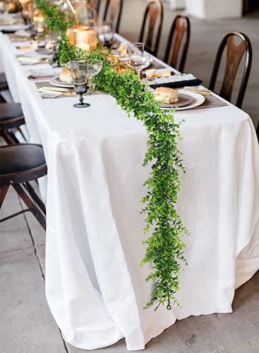 Artificial Eucalyptus Garland - Fake Greenery Vine for Home & Event Decor - 5.8 Ft, Pack of 3, Variation: Eucalyptus