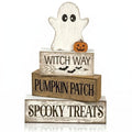 Halloween Ghost Decor Indoor - Witch Variation Farmhouse Tiered Tray Decorations