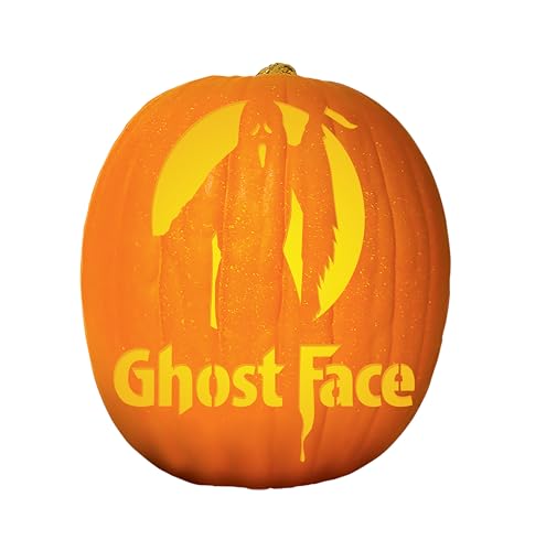 Halloween Pumpkin Carving Kit with Ghost Face Stencils and Tools