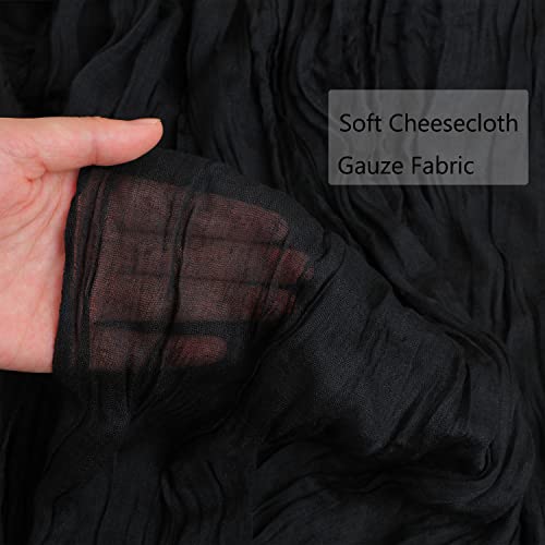 Black Cheesecloth Table Runner 10 Ft Long Boho Wedding Decor - Variation of THIS listing