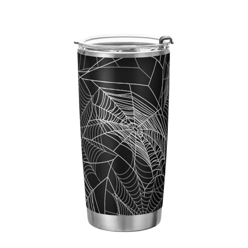 Halloween Spider Web Insulated Coffee Tumbler with Straw - 20oz - Multi-008
