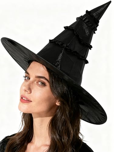 Halloween Witch Hat for Women - Cosplay Costume Accessory, Party Decor