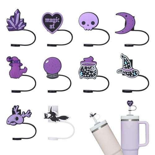 Silicone Straw Cover Caps for Stanley 30 & 40 oz Tumblers - Halloween & Gift Set