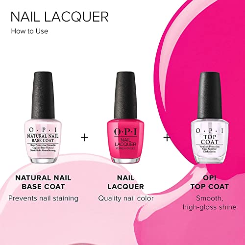 OPI Nail Lacquer Classic Nail Polish - ElePhantastic Pink, Opaque Bright Pink