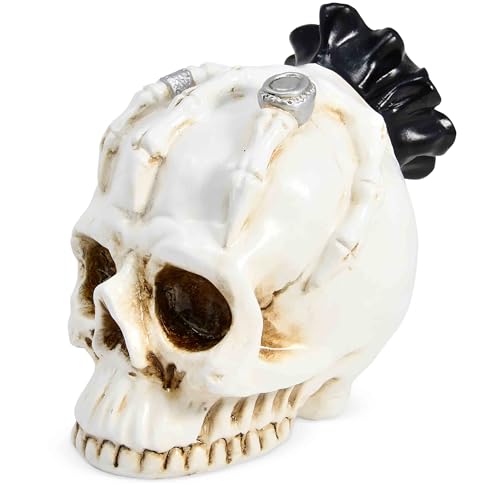 Life Size Halloween Skull Decoration with Skeleton Hand - Gothic Haunted House Decor