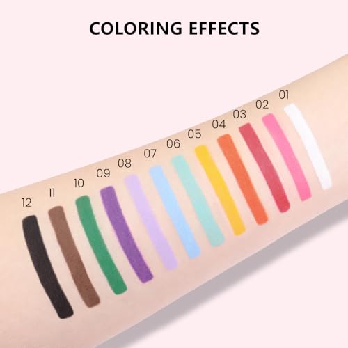 Purple Eyeliner Pencil - Dark Purple Matte Waterproof Smudge-Proof 1Pcs-09