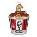 Handcrafted Glass Chicken Ornament for Christmas Tree - Festive Food Collection