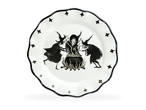 Halloween Witches Brew Serving Platter - Ceramic 10.5 Inch Hand Wash Only