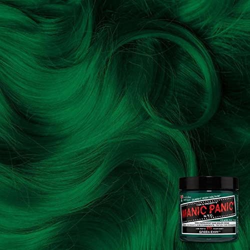 Vibrant Green Envy Hair Dye - Semi-Permanent, 4 oz for Bold Color
