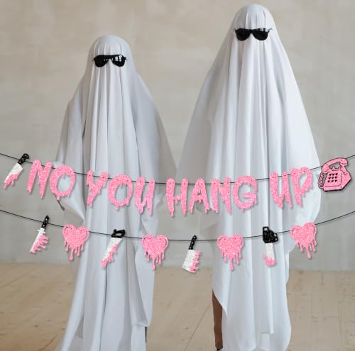 Halloween Scary Movie Night Banner Set - Glittery Party Decorations