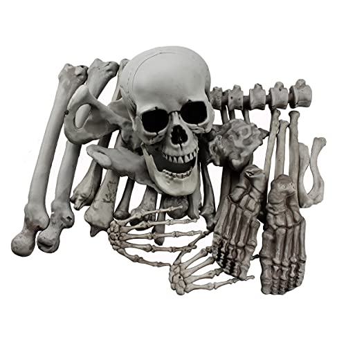Halloween Skeleton Bones and Skull Decor Set - 28 Pieces Spooky Graveyard Ground Decoration - Variation of THIS Listing