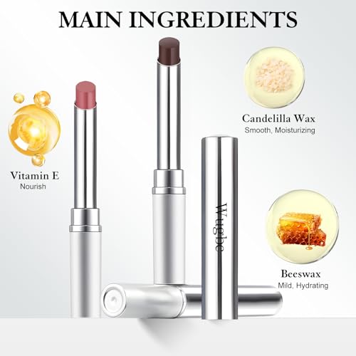 Black Lipstick & Brown Lip Liner Set Tinted Lip Balm for Hydration & Precision — Black & Brown Variation
