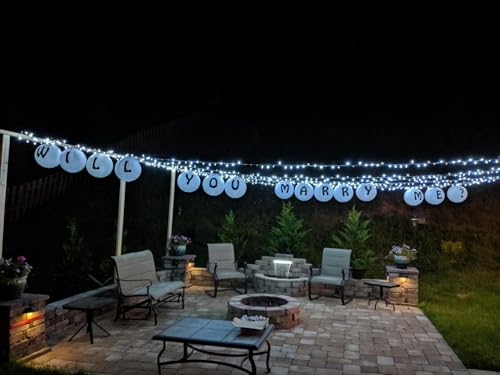 12-Inch White Paper Lanterns with LED Lights - Reusable Wedding & Party Decor (6 Pack)