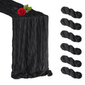 Black Cheesecloth Table Runner 35 x 120 Inch Set of 6 - Elegant Home Decor
