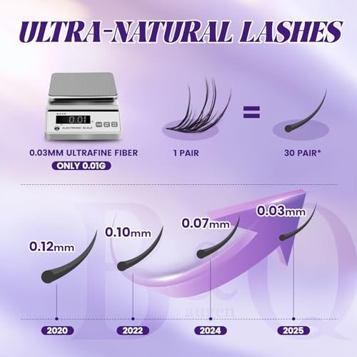 False Eyelash Clusters Kit - Natural Wispy 06 - Individual Lash Extensions