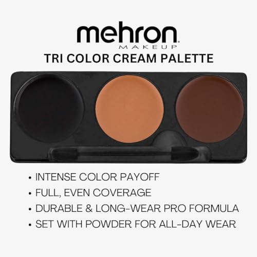 Mehron Makeup Tri-Color Halloween Face Paint Palette - Werewolf Edition