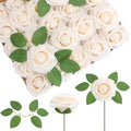 100PCS Champagne Artificial Roses with Bendable Stems & Leaves - Wedding & Home Decor Variation of THIS listing 100