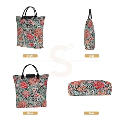 Signare Tapestry Foldable Tote Bag Reusable Shopping Grocery Bag - The Cray