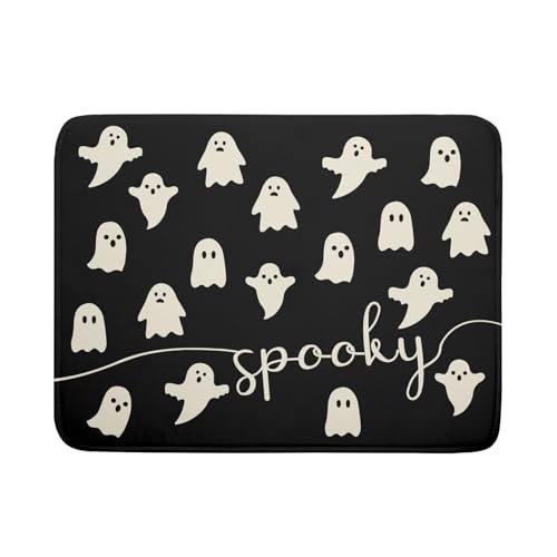 Halloween Ghost Dish Drying Mat 18x24 Inch Reversible Microfiber Kitchen Counter Protector