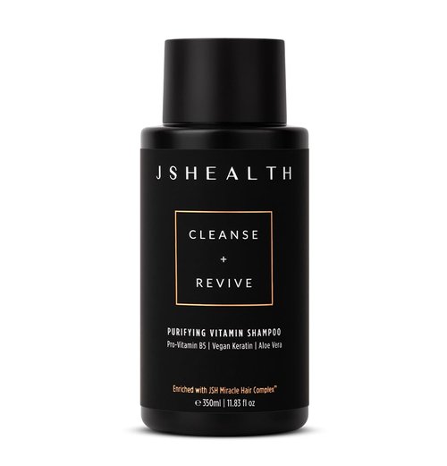 JSHealth Vitamin Shampoo - Sulfate-Free Formula with Vegan Keratin & Aloe Vera | 11.83 fl oz for Color Treated & Curly Hair
