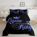 Queen King Comforter Set Multi 03 Bedding All Season – King Size, His & Hers, Romantic Decor