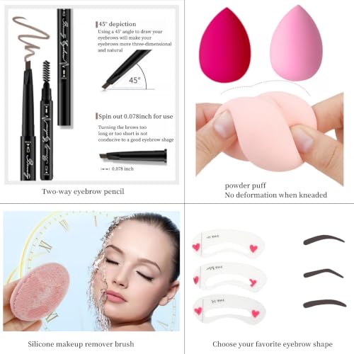 Multicolor All-in-One Makeup Kit for Teens & Girls - 18 Pieces, Travel Case