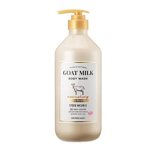 SHOWERMATE Goat Milk Body Wash - Nourishing Manuka Honey Formula | 27 fl oz / 800 ml