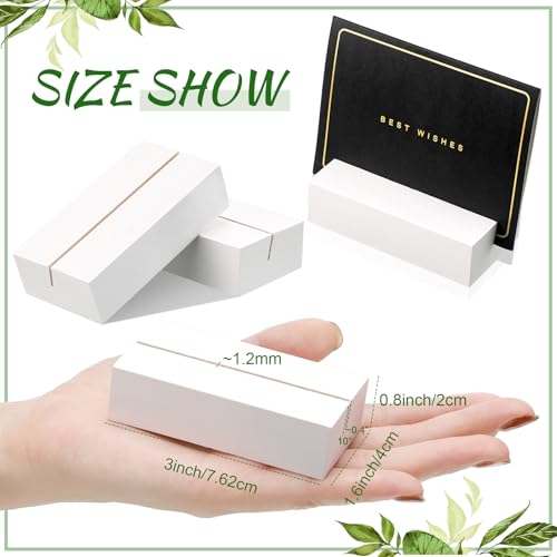 White Wooden Place Card Holders - 24 Pack, 3x1.6x0.8 Inches, Elegant Table Decor