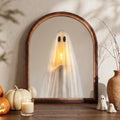 Halloween Ghost Mirror with Light-Up Spooky Glow 10.6x13.1 Inches - Tabletop Decor