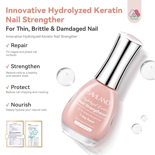 SAVILAND Nail Strengthener & Growth Serum - Nude, 0.5 Fl Oz