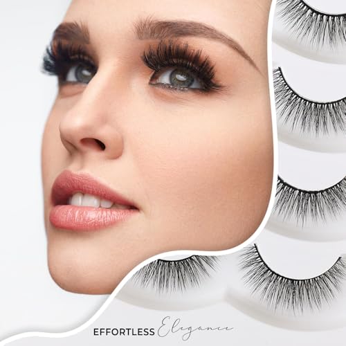 False Eyelash Set Big Tease - 5 Pairs Natural to Dramatic Styles with Adhesive