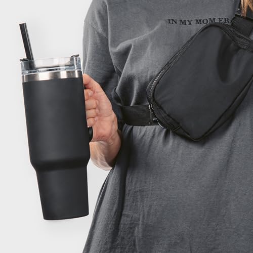 Cream 5 Pack 40 Oz Insulated Stainless Steel Tumblers with Lid Straw & Handle - Customizable Drinkware