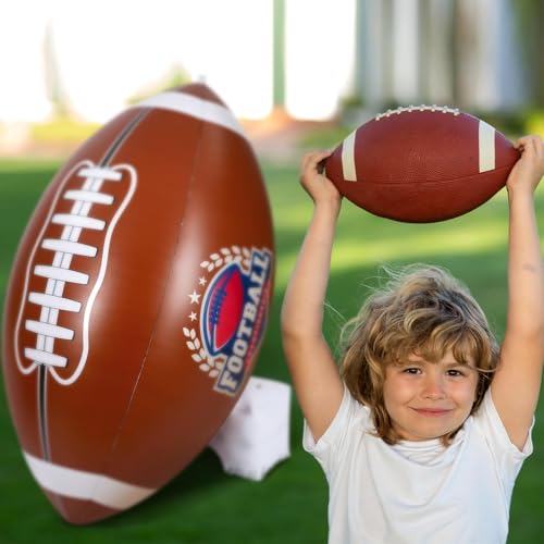 Inflatable Football Decor Set - 59 Inch Giant Party Decorations, 2 Pack, Funny Style