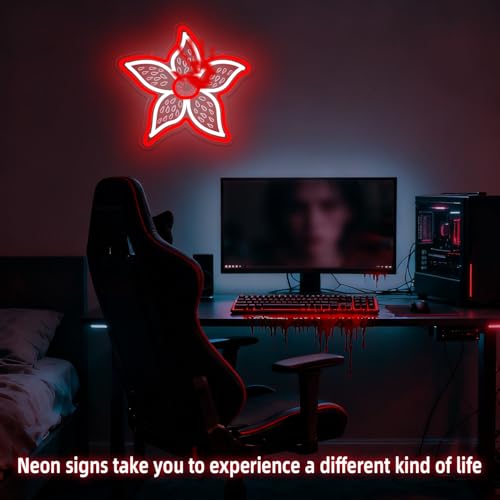Stranger Movie Neon Sign - Character Variation Neon Wall Light for Game Room & Halloween