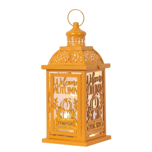 Needomo Autumn Pumpkin Lantern Candle Holder for Home & Garden Decor